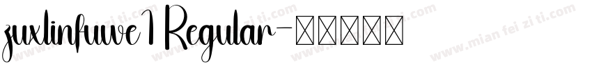 zuxlinfuwe1 Regular字体转换